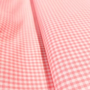 Popelín vichy rosa -0625